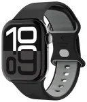 Spigen Nano Pop nutikella rihm Apple Watch 6/7/8/9/10/SE/Ultra 1/2 (44/45/46/49 mm) jaoks | silikoonist | must/seesami