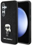 Originaalne &uuml;mbris KARL LAGERFELD k&otilde;va &uuml;mbris Fixed Glitter Choupette Logo Metal Pin KLHCSA35GKNPSK Samsung Galaxy A35 must