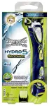 Spade Wilkinson Battery-powered Razor + 1 Hydro 5 Groomer Replacement Head