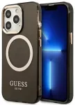 Guess GUHMP13XHTCMK iPhone 13 Pro Max 6,7" czarny|black hard case Gold Outline Translucent MagSafe