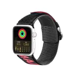Dux Ducis Outdoor Version nutikella rihm Apple Watch Ultra/SE/1/2/3/4/5/6/7/8/9 (42/44/45/49 mm) jaoks | nailonist | must/punane