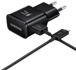 Samsung EP-TA200EBE reisilaadija | 15W | QC | USB-A, USB-C | USB-A kuni USB-C kaabliga komplektis | must (OEM)
