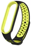 Beline Design nutikella rihm Xiaomi Mi Band 5/6/7 jaoks | silikoonist | must/roheline