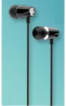 iKaku KSC-400 universaalsed kerged HiFi in-ear k&otilde;rvaklapid 3.5mm mikrofoniga 1.2m mustad