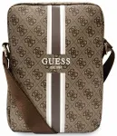 Guess PU 4G Printed Stripes Tablet Bag 10" Brown