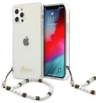 Guess GUHCP12MKPSWH iPhone 12|12 Pro 6.1" l&auml;bipaistev k&otilde;va &uuml;mbris White Pearl