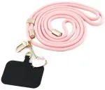 Hello Kitty Patch & Kitty Head Charm Universal Phone Lanyard Pink