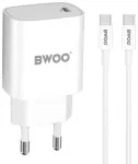 BWOO CDA159 reisilaadija | 20W | PD | USB-C | valge