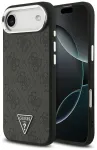 Guess 4G PU Leather Triangle Logo telefoni &uuml;mbris MagSafe toega iPhone 17 Air must
