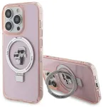 Karl Lagerfeld KLHMP15XHMRSKCP iPhone 15 Pro Max 6.7" pink|pink hardcase Ring Stand Karl&Choupette MagSafe