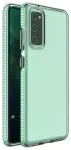 Spring Case clear TPU gel protective cover with colorful frame for Samsung Galaxy A72 4G mint