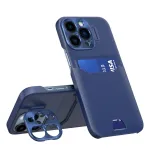 Leather Stand raamatut&uuml;&uuml;pi telefoni &uuml;mbris alusega iPhone 14 Pro Max sinine