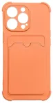 Card Armor Case Pouch Cover For Samsung Galaxy A22 4G Card Wallet Silicone Armor Cover Air Bag Orange