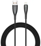 VEGER V105 andmeedastus- ja laadimiskaabel | USB-A kuni Lightning | 12W | 1.2m | must
