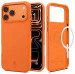 Spigen Silicone Fit Mag telefoni &uuml;mbris MagSafe toega iPhone 17 Pro Max oranž