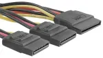 Qoltec SATA cable splitter SATA female | 2xSATA female | 0.2m