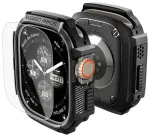 Spigen Rugged Armor nutikella &uuml;mbris Apple Watch Ultra 1/2/3 (49 mm) jaoks | sisseehitatud klaasiga | must