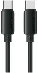 USAMS U98 andmeedastus- ja laadimiskaabel | USB-C kuni USB-C | 60W | must