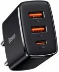 Baseus Compact reisilaadija | 30W | PD | USB-A, USB-C | must