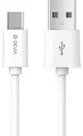 Devia Smart andmeedastus- ja laadimiskaabel | USB-A kuni USB-C | 10.5W | 1m | valge