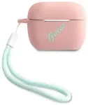 K&otilde;rvaklappide &uuml;mbris Guess GUACAPLSVSPG AirPods Pro roosa roheline Silicone Vintage