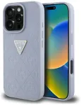 Etui Guess Hot Stamp 4G Pattern Triangle Metal Logo do iPhone 16 Pro fioletowy