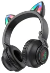 Borofone k&otilde;rvaklapid BO18 Cat Ear bluetooth, must