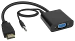 HDTV kuni VGA muundur heliv&auml;ljundiga Must