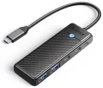 Orico PAPW2AC-C3 dokkimisjaam | USB-C kuni 2x USB 3.0, 2x USB-C | 100W | must