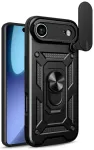 Defender Slide telefoni &uuml;mbris alusega iPhone 17 Air must (kaamera kaitsega)
