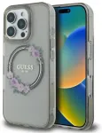 Guess GUHMP16XHFWFCK IML Flowers Wreath telefoni &uuml;mbris MagSafe toega iPhone 16 Pro Max must