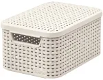 Kaanega karp Style S 29,1x19,8x14,2cm kreemjas v&auml;rv