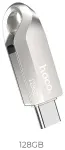 Pendrive 128GB USB 3.0 (USB A + USB C) Hoco UD8 nickel