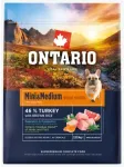 Toit koertele &ndash; Ontario Mini and Medium, Weight Control, Turkey and Brown Rice, 2,25 kg
