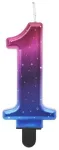 GoDan Night sky Metallic tordik&uuml;&uuml;nal Number 1 (8cm) Pink/Blue/Violet Ombre