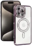 Bling telefoni &uuml;mbris MagSafe toega iPhone 16 Pro lilla
