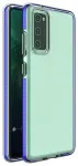 Spring Case clear TPU gel protective cover with colorful frame for Samsung Galaxy A72 4G dark blue