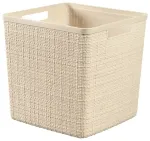 Kandiline korv Jute 17L 28x28x27cm, kreemikat v&auml;rvi