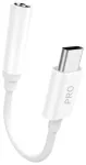 Dudao audio adapter k&otilde;rvaklappide adapter USB Type C kuni mini jack 3.5 mm valge (L16CPro valge)