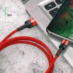 USAMS SJ311IP02 andme- ja laadimiskaabel | USB-A kuni Lightning | 10W | 1m | punane