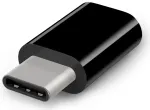 Fusion universaalne adapter Micro USB-st Type-C-ks (USB-C), must