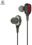 iKAKU KSC-398 Universaalsed Kerged HiFi In-Ear K&otilde;rvaklapid 3.5mm Mikrofoniga 1.2m Mustad
