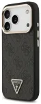Guess 4G Strass Triangle Logo Gold Frame telefoni &uuml;mbris MagSafe toega iPhone 18 Pro must