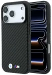 BMW M Carbon Metal Logo telefoni &uuml;mbris MagSafe toega iPhone 18 Pro Max must