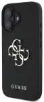 Guess PU Grained 4G Metal Logo Case iPhone 16 jaoks, must