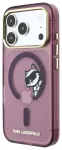 Karl Lagerfeld IML Choupette Peekaboo telefoni &uuml;mbris MagSafe toega iPhone 18 Pro punane