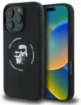 Karl Lagerfeld KLHMP16XSCMKCRHK Silicone KC Heads telefoni &uuml;mbris alusega ja MagSafe toega iPhone 16 Pro Max must
