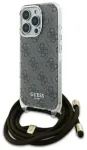 Guess GUHCP16XHC4SEW iPhone 16 Pro Max    6.9" brązowy|brown hardcase Crossbody Cord 4G Print