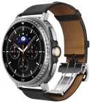 Spigen Enzo nutikella rihm Samsung Galaxy Watch 8/Classic (40/44/46 mm) jaoks | nahkne | must