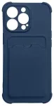 Card Armor Case Pouch Cover For Samsung Galaxy A22 4G Card Wallet Silicone Armor Cover Air Bag Navy Blue